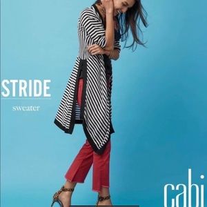 CAbi LIMITED EDITION Stride Striped Cardigan Sweater Sz Small